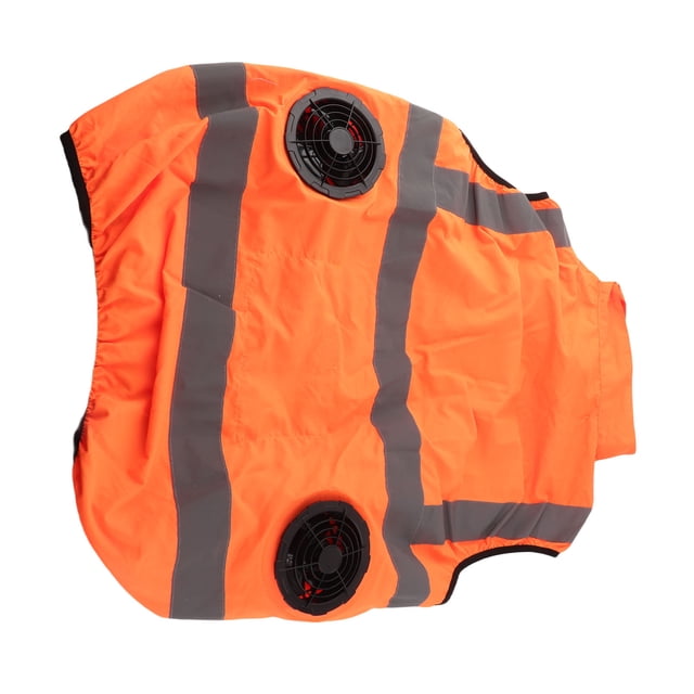 Chaleco Ventilador Enfriador, 5V Chaleco Acondicionador De Aire De Alta Visibilidad Chaleco Enfriador De Verano Con 2 Ventiladores Extraíbles, Banda