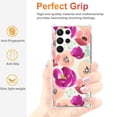 thumbnail image 2 of Pink Flower Case for Samsung Galaxy S22 Ultra,Aesthetic Colourful Floral Plant Case for Men Women,Unique Soft TPU Bumper Case Cover, 2 of 5