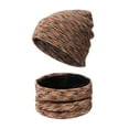 thumbnail image 4 of Babysbule Hats for Women Winter Men And Women Fashion Solid Color Outdoor Warm Frenulum Knitted Hat Scarf Glove Set, 4 of 4