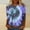 Purple, variant on VgaVtl T-Shirts Womens Plus Size Long Sleeve Purple Plus Size Womens Tops Tie-Dye Loose Print Casual Tops
