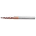 thumbnail image 2 of Tapered End Mills Strong Durable Long Service Life Excellent Chip Removal Effect Ball Nose Spiral Router for CuttingR0.75x15xD4x50, 2 of 5