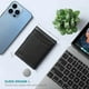 thumbnail image 5 of Wallet for Men Slim with 12 Slots RFID Blocking Men's Front Pocket Wallet Black with ID Window (CARBON BLACK AND BLUE), 5 of 5
