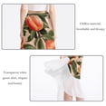 thumbnail image 2 of Peach Women's Chiffon Beach Dresses Summer Dress with Polyester Straps, 2 of 6
