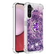 thumbnail image 2 of Funda para Samsung Galaxy A14 5G con Brillo Líquido Flotante, Purpurina, Parachoques y Anillo Giratorio Soporte, 2 of 5