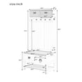 thumbnail image 2 of Modern Shoe Rack with Hooks and Removable Storage Boxes, Entryway Bench with Drawers&Shelf, Hall Tree with Coat Hanger for Entrance, Hallway, Bedroom, Brown, 2 of 9