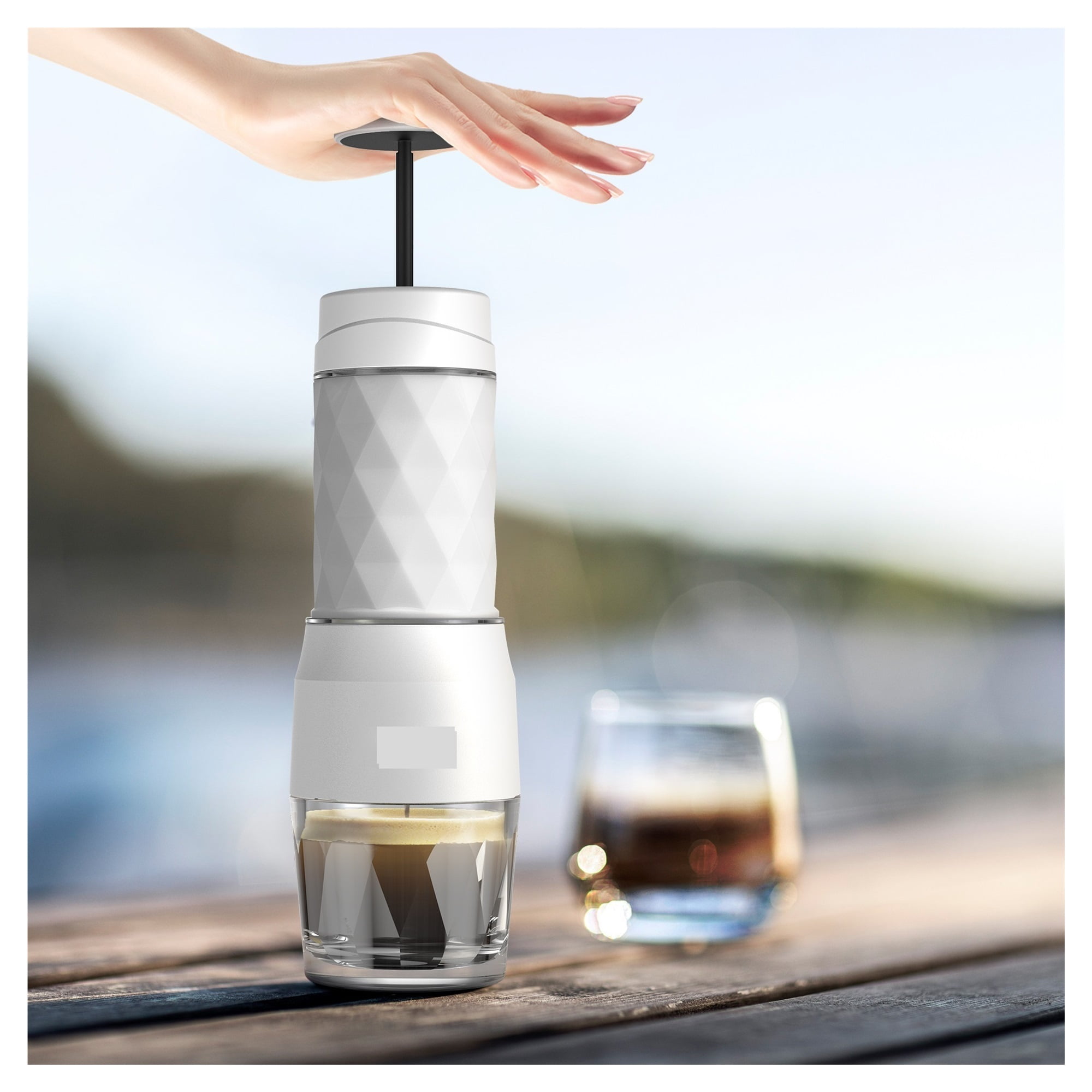 Portable Coffee Maker Espresso Machine Hand Press Capsule Ground Coffee Brewer Portable For Travel And Picnic ,Portable
