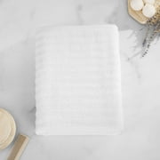 Mainstays Performance Cotton Bath Towel, Super Soft Quick Dry Fade Resistant, Textured White