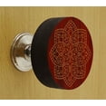 thumbnail image 2 of IBA Indianbeautifulart Boutons Rouges Gravés en Bois pour Armoire Tiroir 10 Pcs, 2 of 3