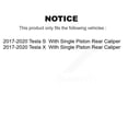 thumbnail image 2 of TEC Front Rear Ceramic Brake Pads Kit for Car 2017-2020 Tesla X S with Single Piston Caliper KTC-100729, 2 of 10