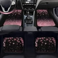 thumbnail image 3 of Pzuqiu All Weather Car Mats Vehicle Steering Wheel Protector Full Set with Anti-Slip Pad Dust Proof Car Interior Accessories Easy to Install for SUV,Vans, Cherry Blossom Car Mats Full Set 5 Pcs, 3 of 6