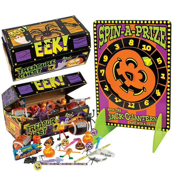 Halloween Game Wheel & Prize Kit Bulk 101 Pc