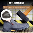 thumbnail image 3 of LAoutun Work Boots for Men Slip on Welding Steel Toe Boots Indestructible Grey, 3 of 6