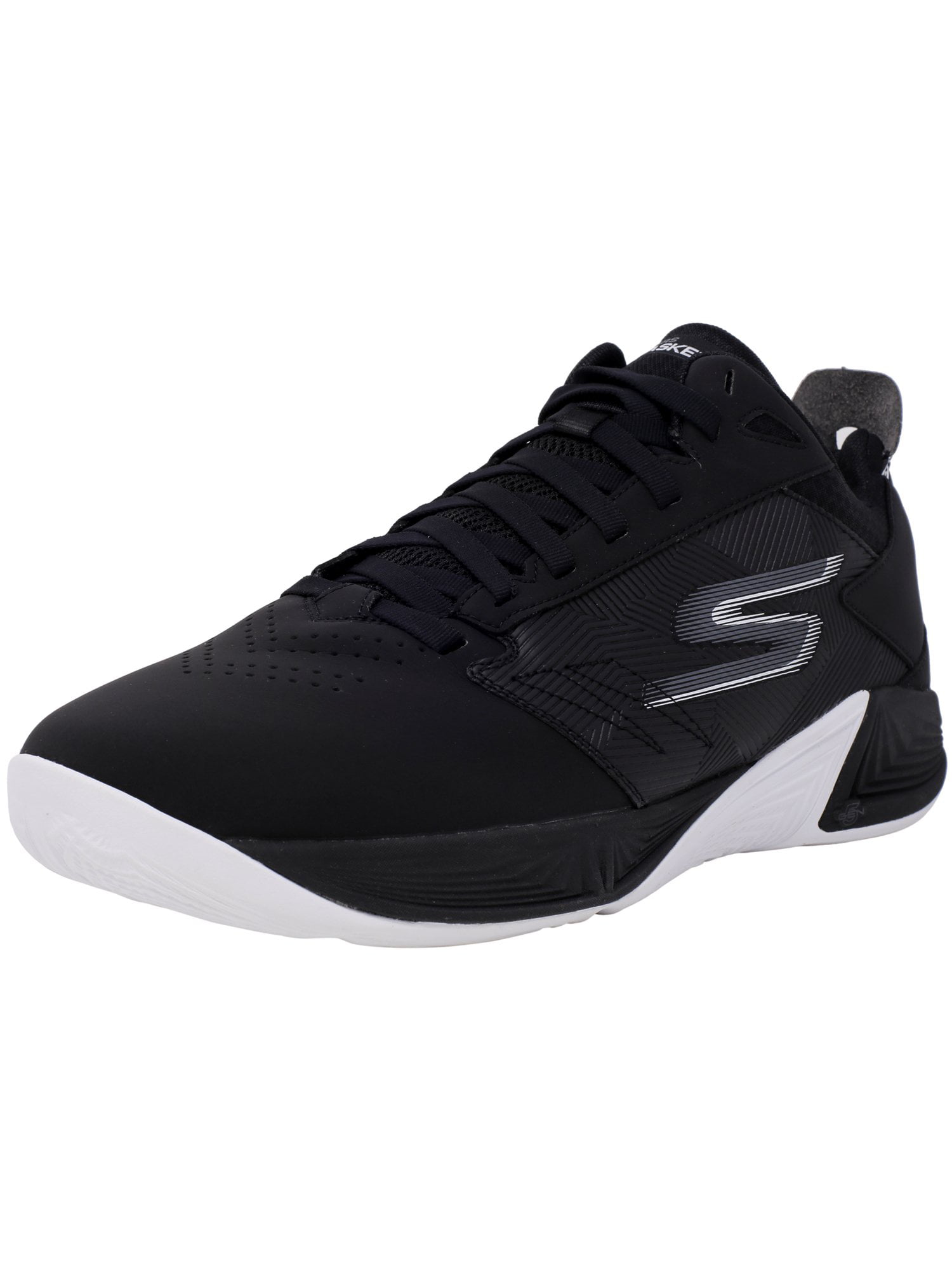 White Ankle-High Basketball Shoe 