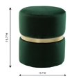 thumbnail image 5 of TOV Furniture Yamma Forest Green Velvet Ottoman, 5 of 8