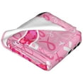 thumbnail image 4 of Yaouit Breast Cancer Blanket Pink Ribbon Breast Cancer Super Soft Throw Blanket Pink Ribbon Bed Blankets Flannel Warm Cozy Gifts for Women Girls 59x51inch, 4 of 9
