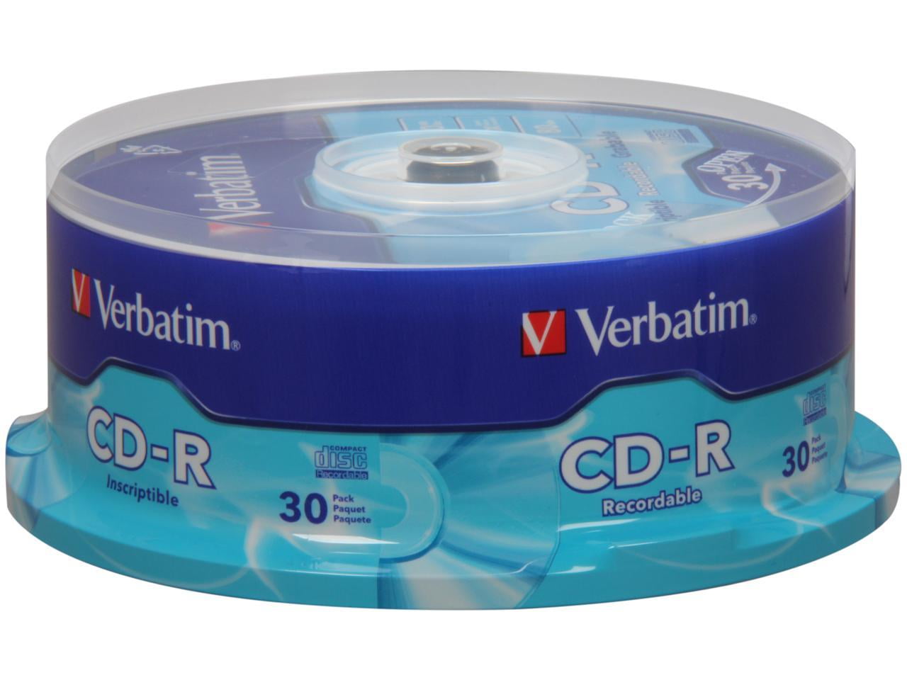 Verbatim 700MB 52X CD-R 30 Packs Spindle Disc Model 95152 - Walmart.com