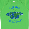 thumbnail image 4 of Inktastic Save Our Environment Earth Butterfly Boys or Girls Baby Bodysuit, 4 of 5