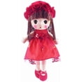 thumbnail image 1 of Kawaii Stuffed Soft Flower Girl Plush Toy Doll Girls Gift , 18 Inch ( Red ), 1 of 4