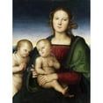 thumbnail image 2 of Pietro Perugino 12x14 Gold Ornate Wood Frame and Double Matted Museum Art Print Titled - Madonna and Child with the Infant St. John (1495 - 1500), 2 of 4
