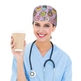 thumbnail image 6 of Salouo Cute Donuts Print Adjustable Working Caps,1 Pcs Working Hats Elastic Scrub Hats Elastic Tie Back Hats Unisex Nurse Scrub Cap Nurse Hats ,One Size, 6 of 7