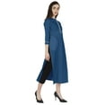 thumbnail image 2 of Phagun Casual Wear LongKurtiFor Women's 3/4Sleeves Designer Neck Ethnic Wear Kurta, 2 of 7