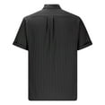 thumbnail image 3 of WREESH Men's Pullover Sport Top Solid Color Short Sleeve Shirt with Button Front a Comfortable Short Sleeve Top for Sports and Casual Outings Black, 3 of 6