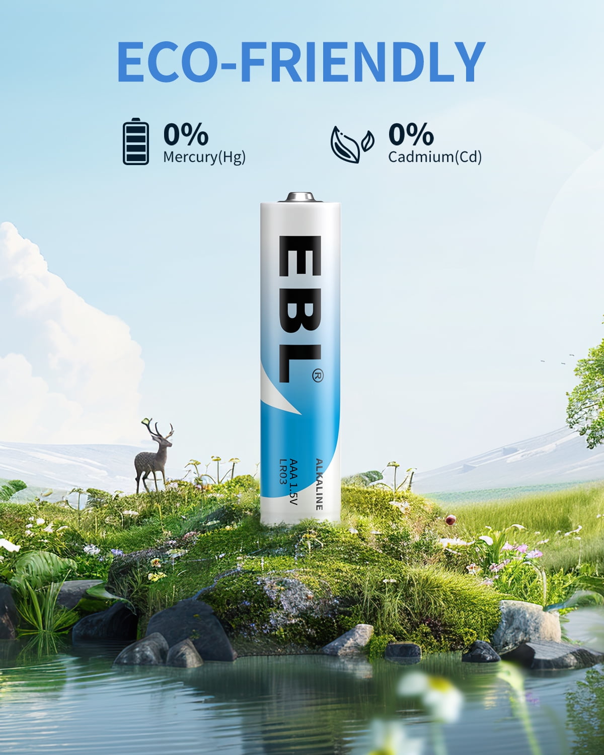 EBL AAA Batteries 72-Pack Value Pack  Triple A Alkaline Batteries, Anti-Leak, Anti-Corrosion, Ideal for Household and Business , Non-Rechargeable