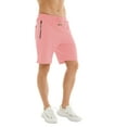 thumbnail image 5 of Tyhengta Mens Shorts Casual Sports Drawstring Zipper Pockets Elastic Waist Pink 38, 5 of 8