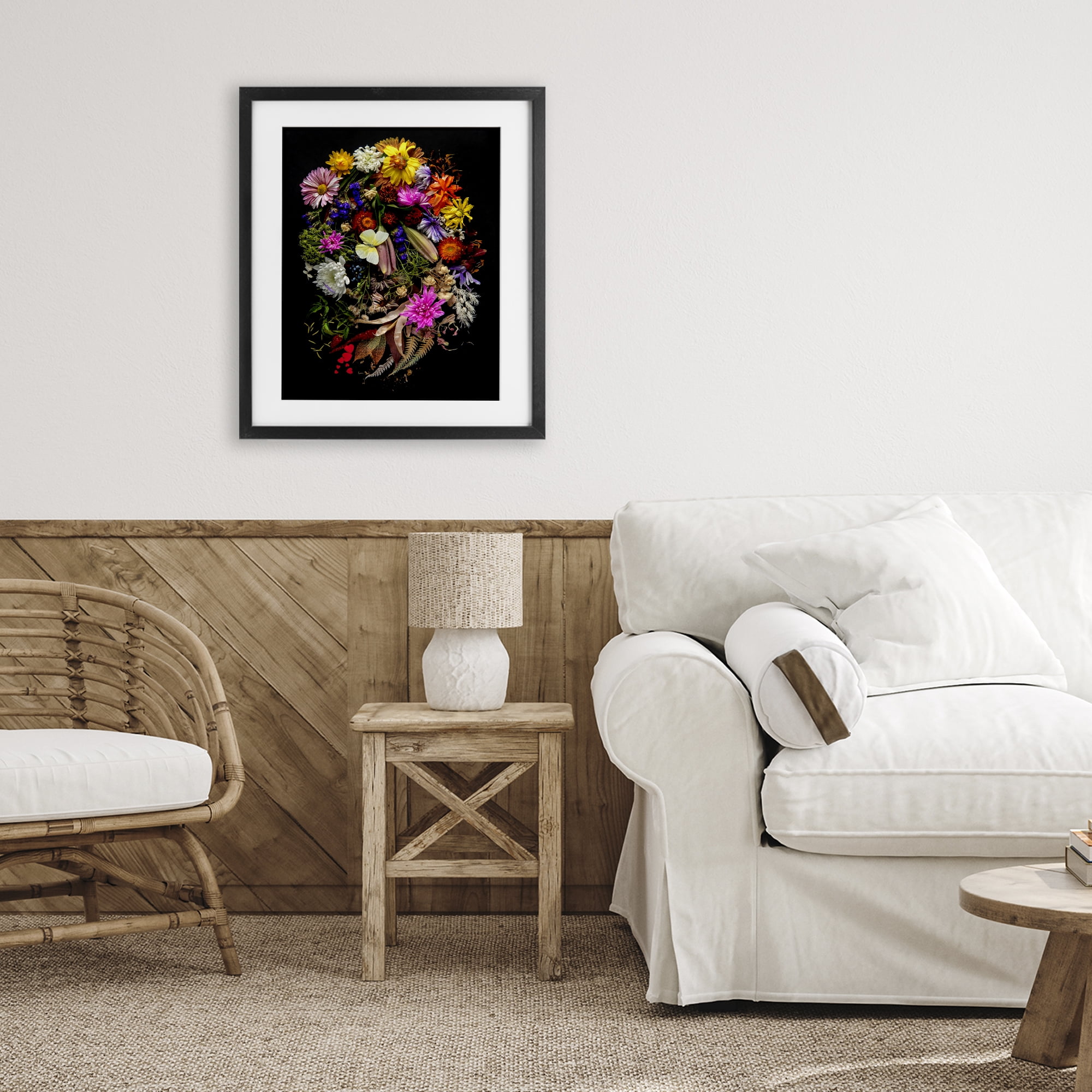Stupell Industries November Flower Arrangement Black Framed Print Under Glass, design by Carl Kravats