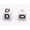 D, variant on U8MO 500 White with Black Acrylic Alphabet Letter "A-Z" Acrylic Cube Pony Beads 6X6mm-W