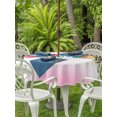 thumbnail image 4 of Outdoor Tablecloth with Umbrella Hole Zipper Summer Holiday Round Tablecloth 54" Waterproof Outside Table Cloth Gradient Pink Tropical Ocean Palm Tree Fruits Patio Table Cover Tablecloths for Picnic, 4 of 8