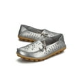 thumbnail image 6 of Frontwalk Women Flats Round Toe Boat Shoes Hollow Out Loafers Walking Casual Moccasins Womens Slip On Silver 7, 6 of 9