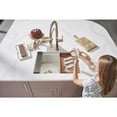 thumbnail image 4 of Ruvati 27-inch Slope Bottom Offset Drain Undermount 16 Gauge Kitchen Sink, 4 of 11