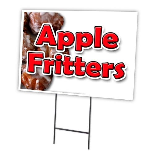 SignMission C-1216-DS-Apple Fritters 12 x 16 in. Apple Fritters Yard Sign & Stake