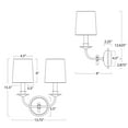 thumbnail image 2 of Regina Andrew 15-1166 Fisher 2 Light 16" Tall Wall Sconce - Gold, 2 of 5