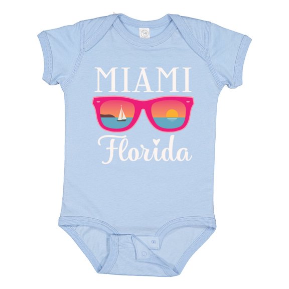 Inktastic Miami Florida Vacation Beach Trip Girls Baby Bodysuit