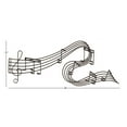 thumbnail image 3 of DecMode Traditional Black Metal Wall Décor, 49"W x 21"H Features Music Staff with G Clef and Musical Notes Design, 3 of 13