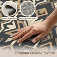 thumbnail image 6 of ODIKA 4'x6' Washable Area Rug Stain Resistant, Low Pile, Easy Care Abstract Neutral Tan Tone Repeating Shapes Refined Interior Farmhouse for Dorm Room, Small Living, 6 of 7