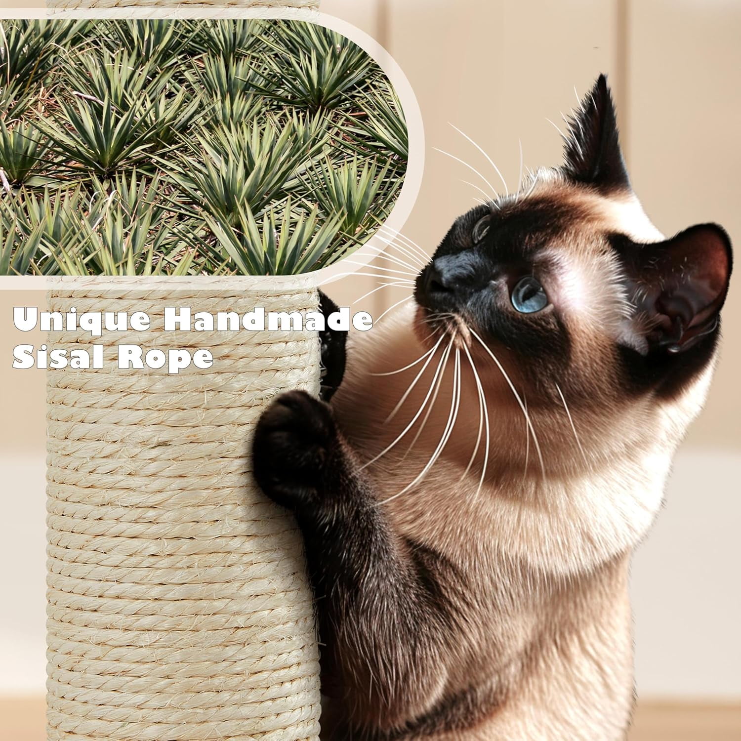 GMNIU 54in Cat Tree Tower Condo, Cat Tree for Indoor Cats w/Scratching Post for Kittens Pet House Play