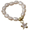 thumbnail image 4 of Bangcool Faux Pearl Ring Simple Fashion Rhinestone Knuckle Ring Finger Ring for Girls, 4 of 6