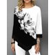 thumbnail image 4 of Camisetas de mujer, mangas 3/4, dobladillo irregular, cuello redondo, camisetas de primavera Eccomum M, 4 of 5