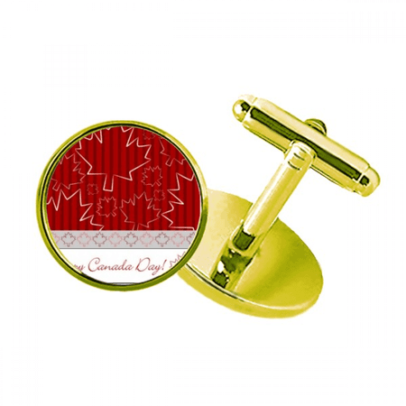 maple 4th of july happy canada day studded business metal cufflinks en