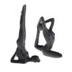 thumbnail image 1 of 2pcs niñas yoga pose esculturas en apariencia de estatua dormitorio arte, 1 of 5