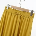 thumbnail image 7 of ylioge Pajama Shorts for Women with Drawstring Elastic Waist Casual Solid Color Loose Wide Leg Soft-Modal Knee Length Loungewear Pajamas Bermuda Short, 7 of 7