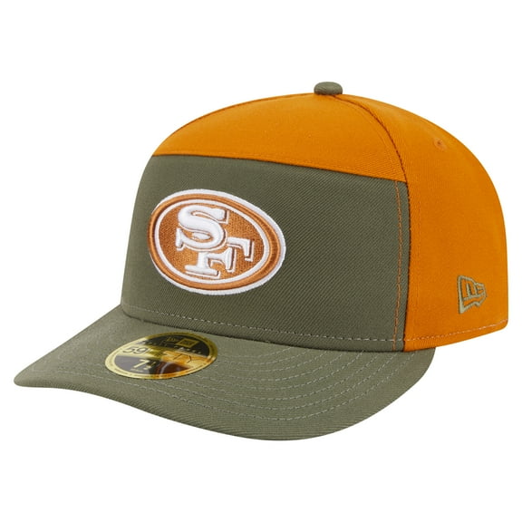Men's New Era Olive/Brown San Francisco 49ers Two-Tone Color Pack Split Panel 59FIFTY Fitted Hat