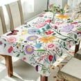 thumbnail image 4 of Wildflowers Rectangle Tablecloth Waterproof Polyester Table Clothative Stain Resistant & Wrinkle Resistant Washable Table Cover for Dining Table/Party/Camping 54x54 Inch Decor Gift, 4 of 7