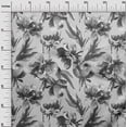 thumbnail image 3 of oneOone Cotton Jersey Gray Fabric Florals Fabric For Sewing Printed Craft Fabric By The Yard 58 Inch Wide, 3 of 6