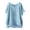 Blue, variant on Women's Linen Tops And Blouses Elbow Sleeve Comfy Blouses Flowy Shirts Spring Shirt Summer Vacation Shirts Pullover Shirt Solid Color Lounge Beach Tops Tunic Tops Travel Top Black Xl