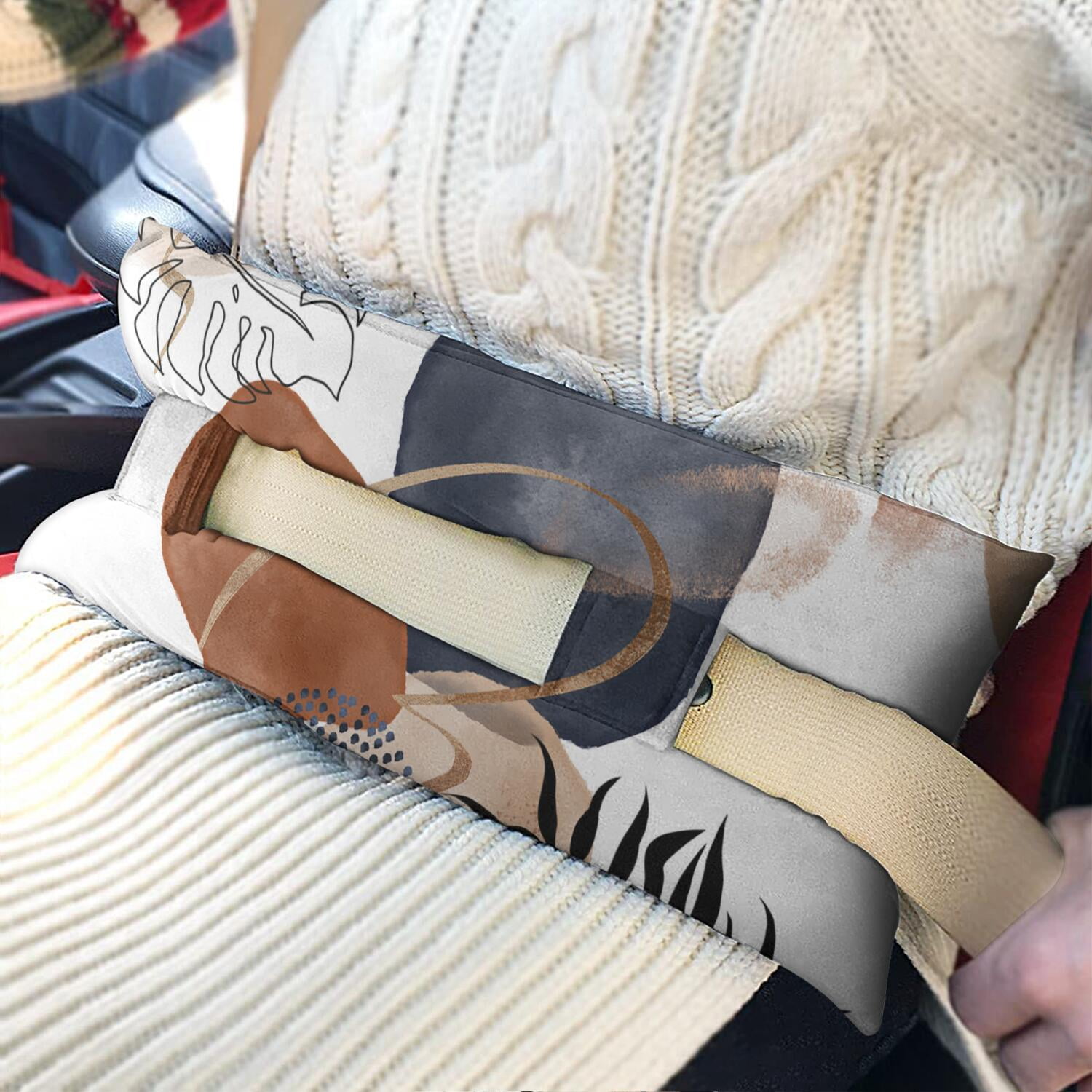 Universal Surgery Seatbelt Pillow Comfort for Mastectomy & Hysterectomy (Symmetrical)