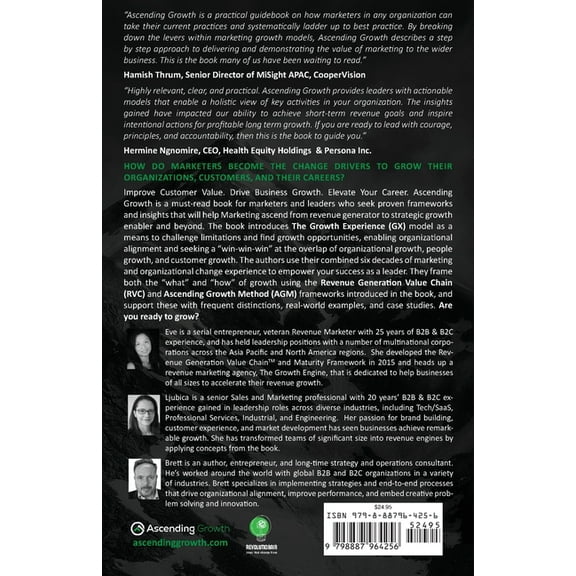 Ascending Growth: Improve Customer Value. Drive Business Growth. Elevate Your Career., (Paperback)